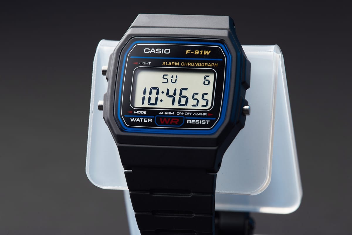 Casio f91w release date deals